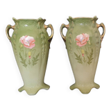 Paire de vases barbotine de bruyn fives lille