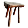 Brutalist wooden trading stool 1950