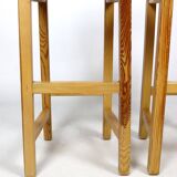 Pair of solid pine stools