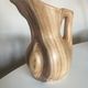 Ceramic vase mid century Grandjean in Vallauris faux bois 1960