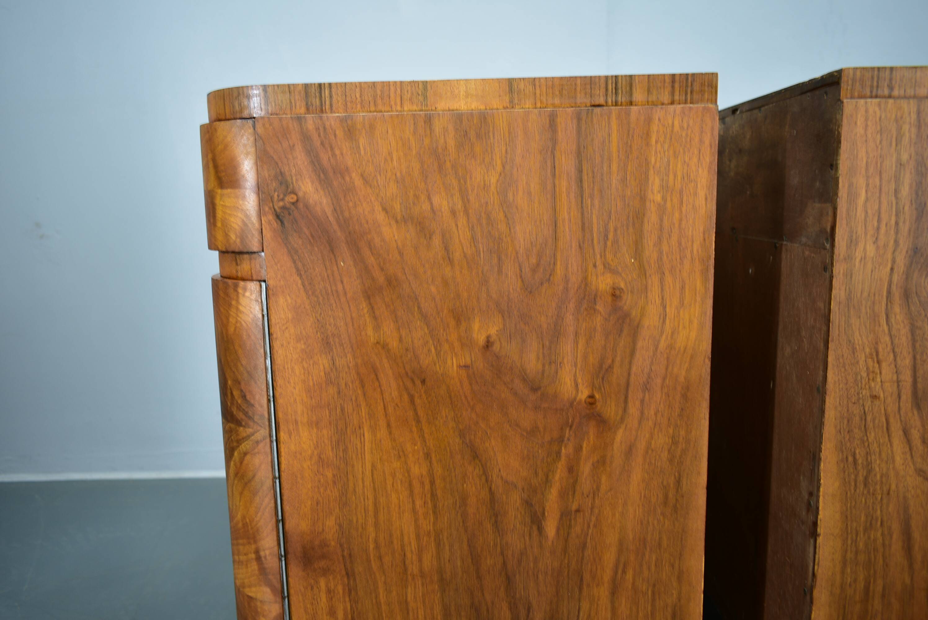 1935s Pair of Art Deco Bedside Tables, Czechoslovakia