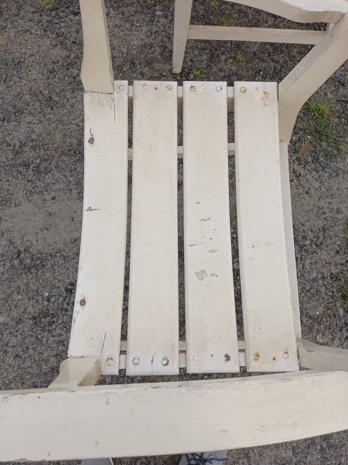 Pair of wooden armchairs