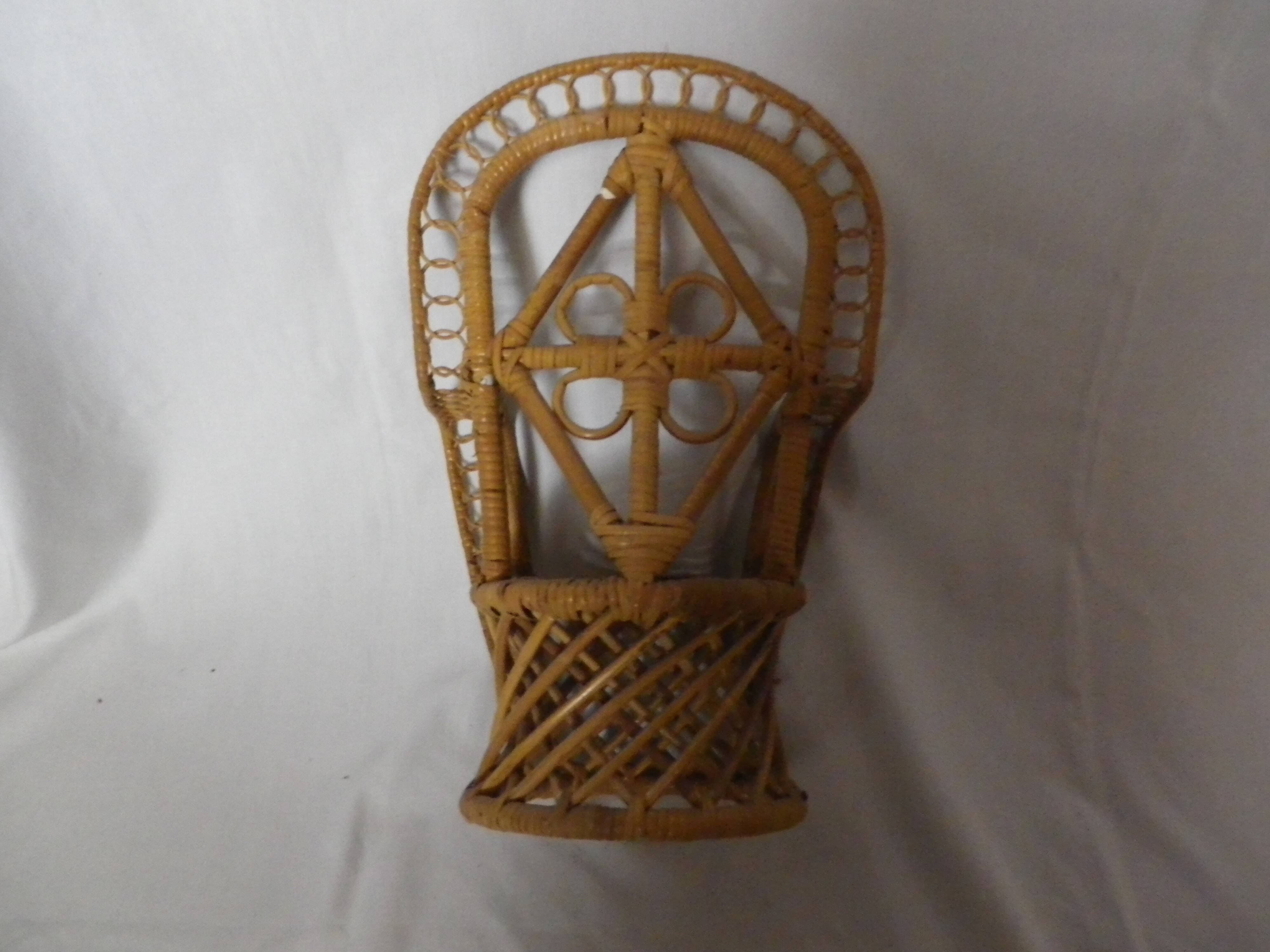 rattan doll chair