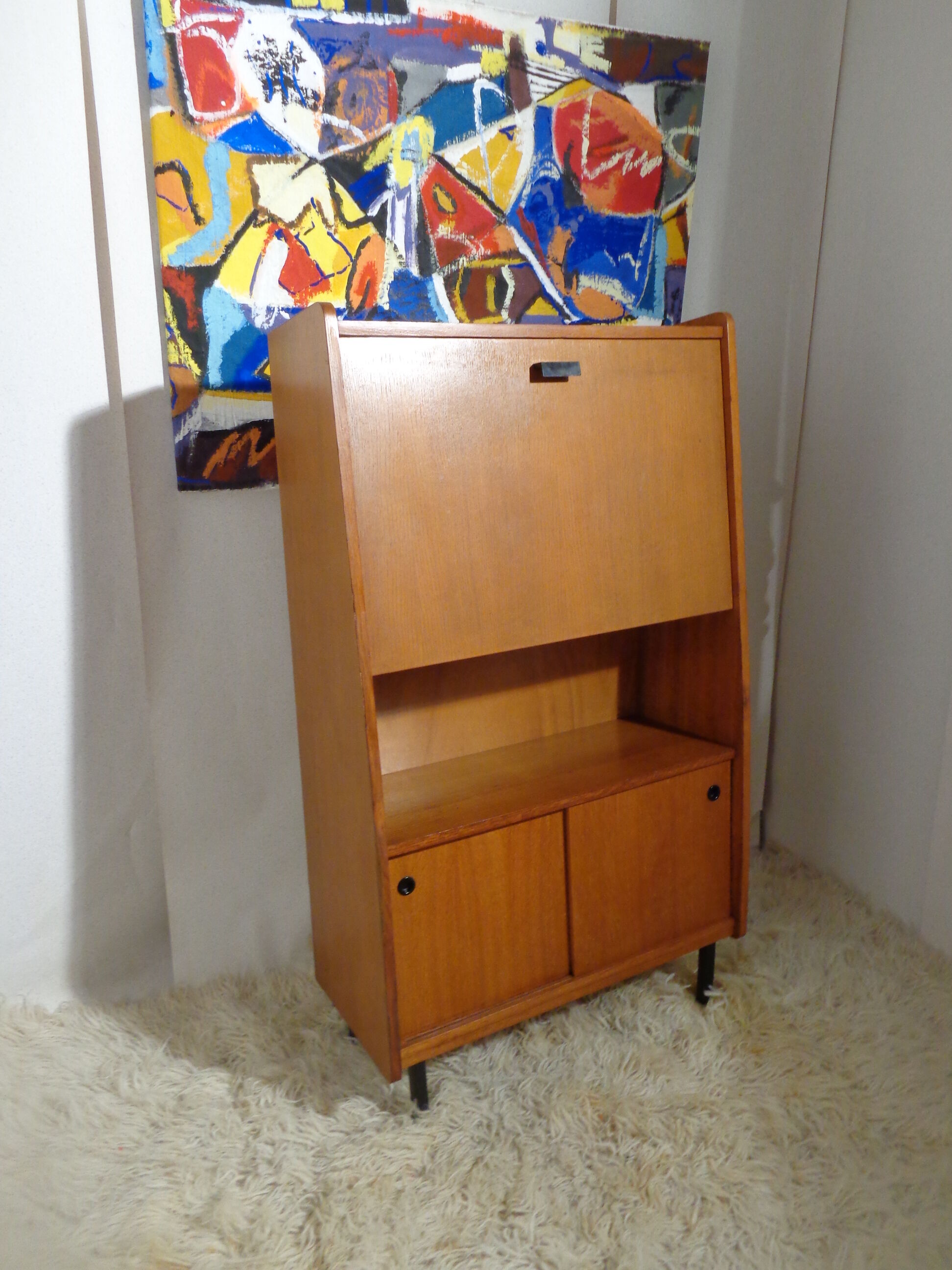 Vintage secretary of the 60s light wood