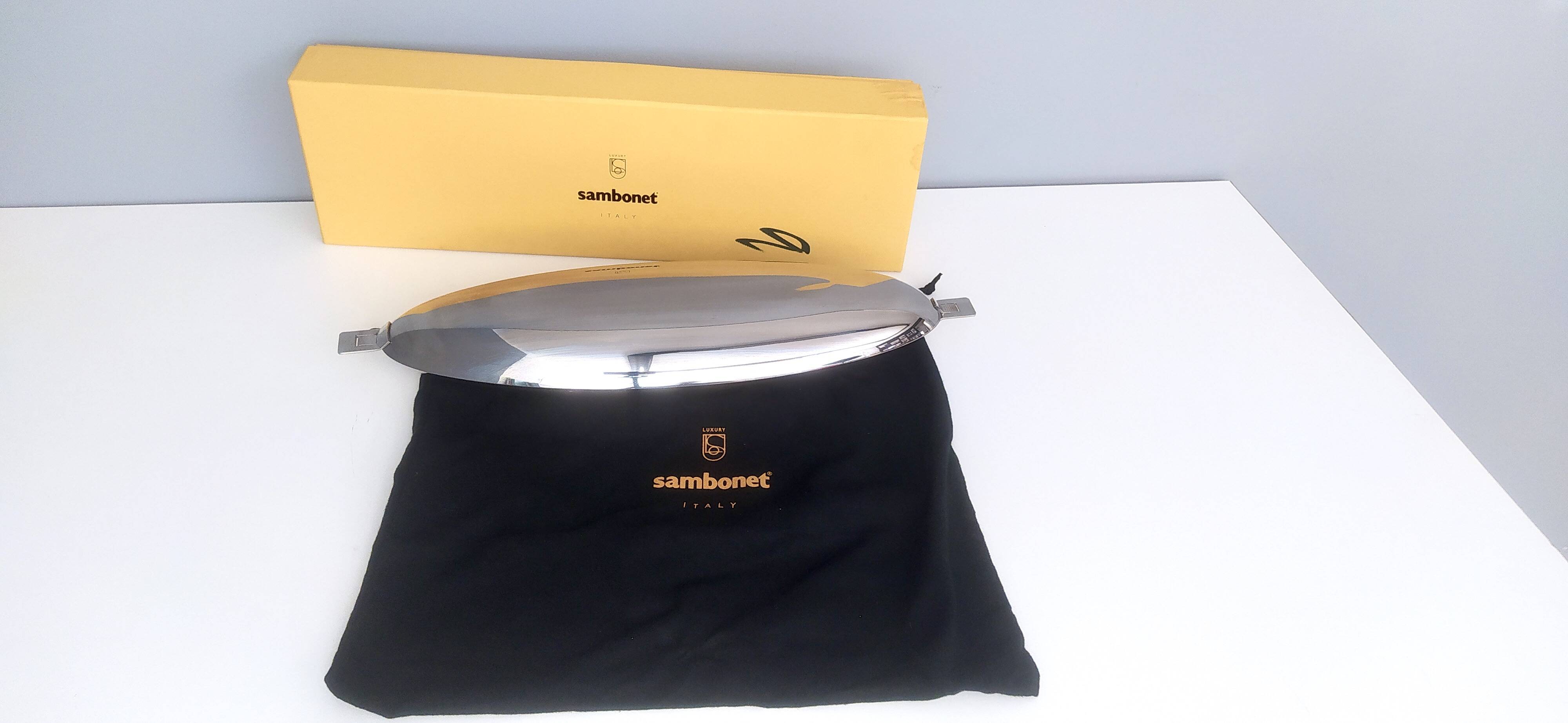 Roberto Sambonet Stainless Steel Fish Poacher with a 1960s Design, Italy