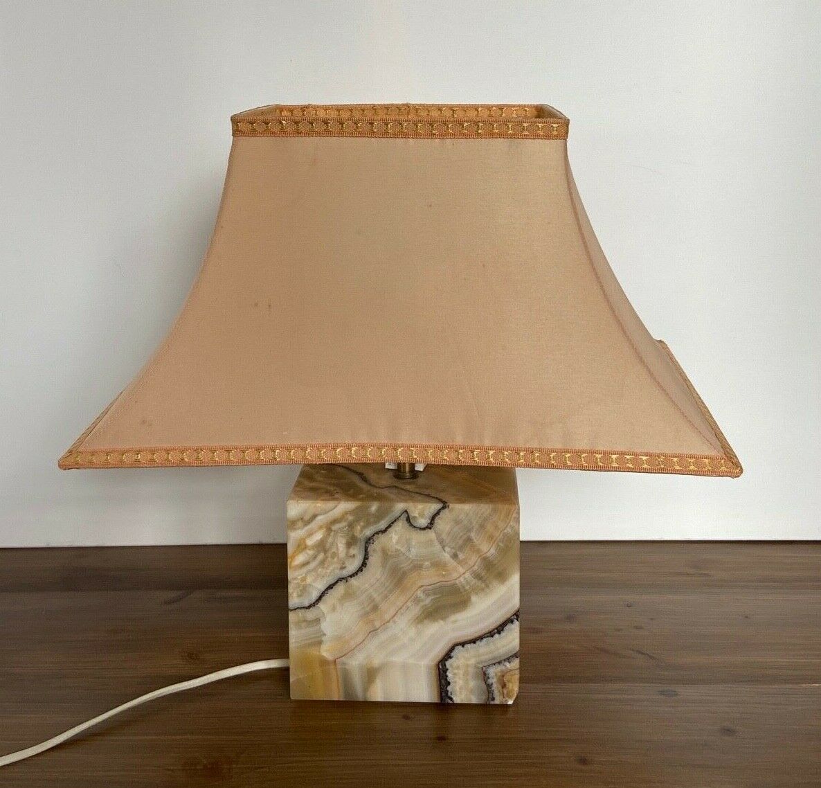 LAMP 1970 ON ONYX FOOT DESIGN FRENCH WORK MARMARA