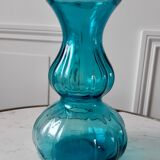 Vase bleu turquoise années 70