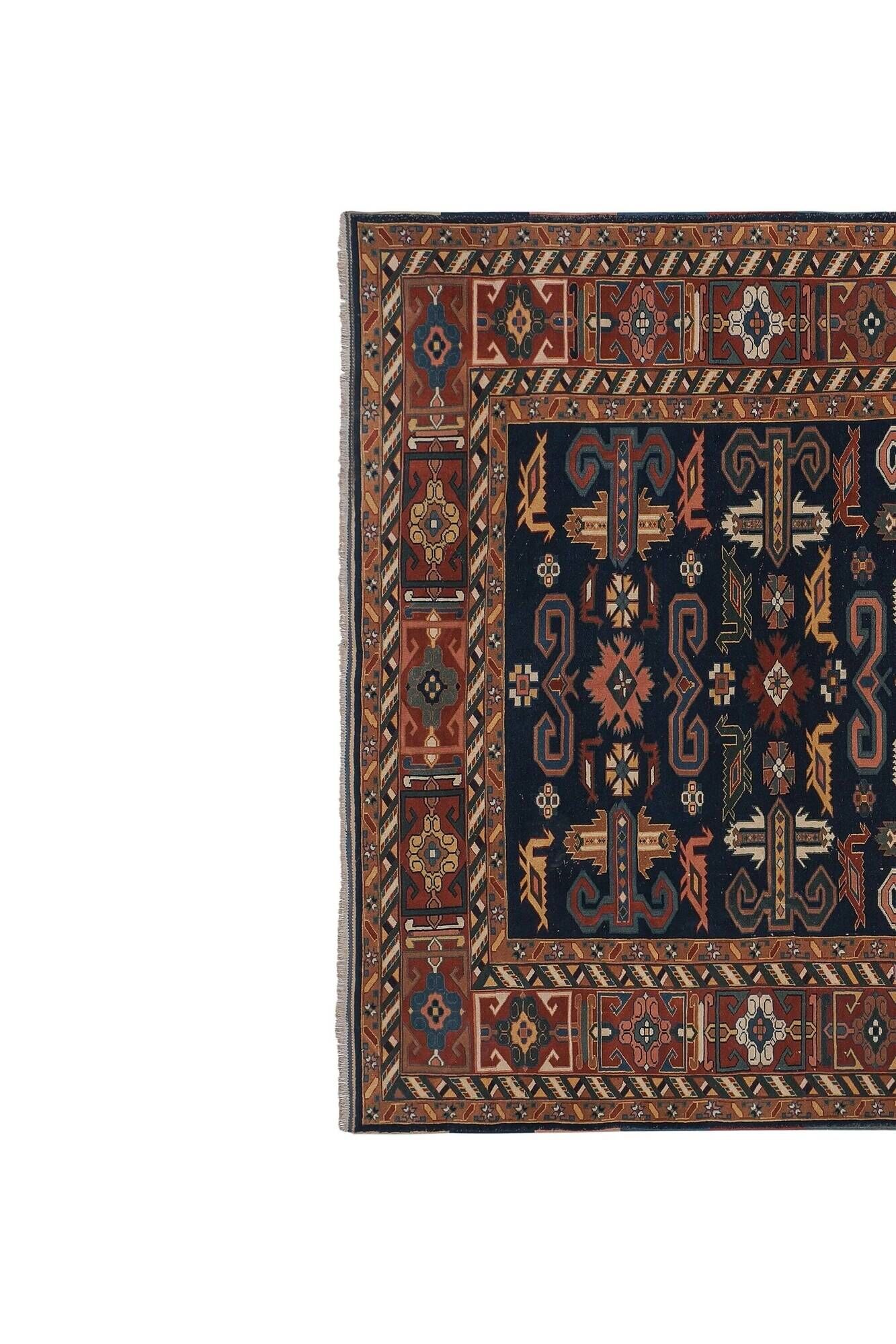 Vintage Turkish rug handmade 186x242 cm