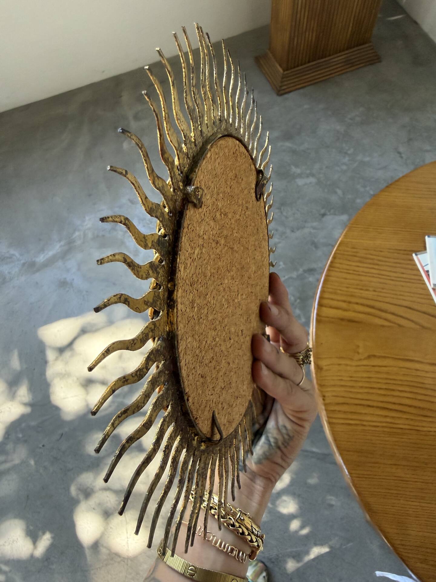 Sun mirror or patinated XS
