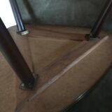 Tripod tripod triangular tray table in vintage glass 50/60s