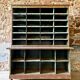 Large double-body industrial shelf in patinated metal – t furniture