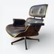 Black & Santos Herman Miller Original Eames Lounge Chair & Ottoman