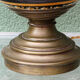 Gien lamp, brass and earthenware