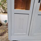 Art Deco 3-door glass bookcase