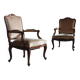 Pair of Vintage Danish Antique 18th century Lounge Chair, style of Louis XV