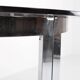 Vintage round table in chrome steel and smoked glass, 1970s