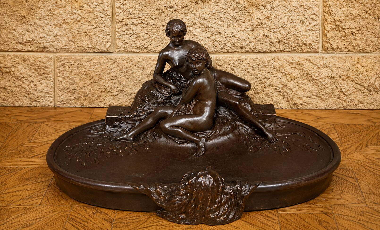 Joé Descomps-Cormier (1869-1950) – Important centre de table en terre cuite