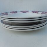 Set of 3 flat plates and 3 hollow plates