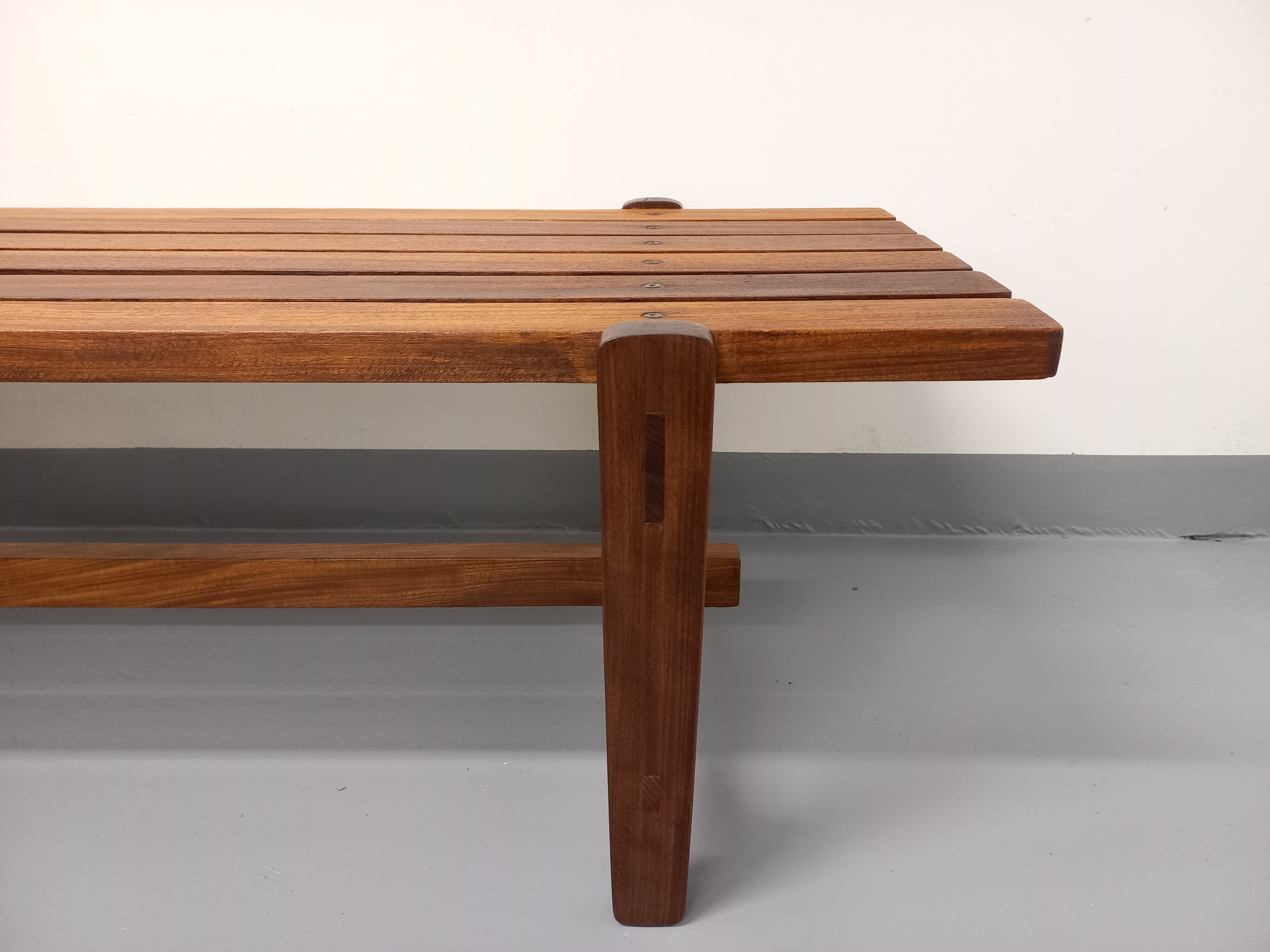 Vintage Scandinavian teak coffee table in the 60s