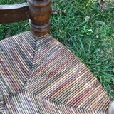 Brutalist straw chair