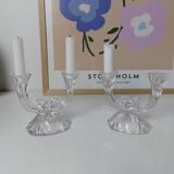 Glass candle holder