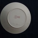Assiette plate en faïence de Digoin Sarreguemines modèle Arcole diam 23,5 cm