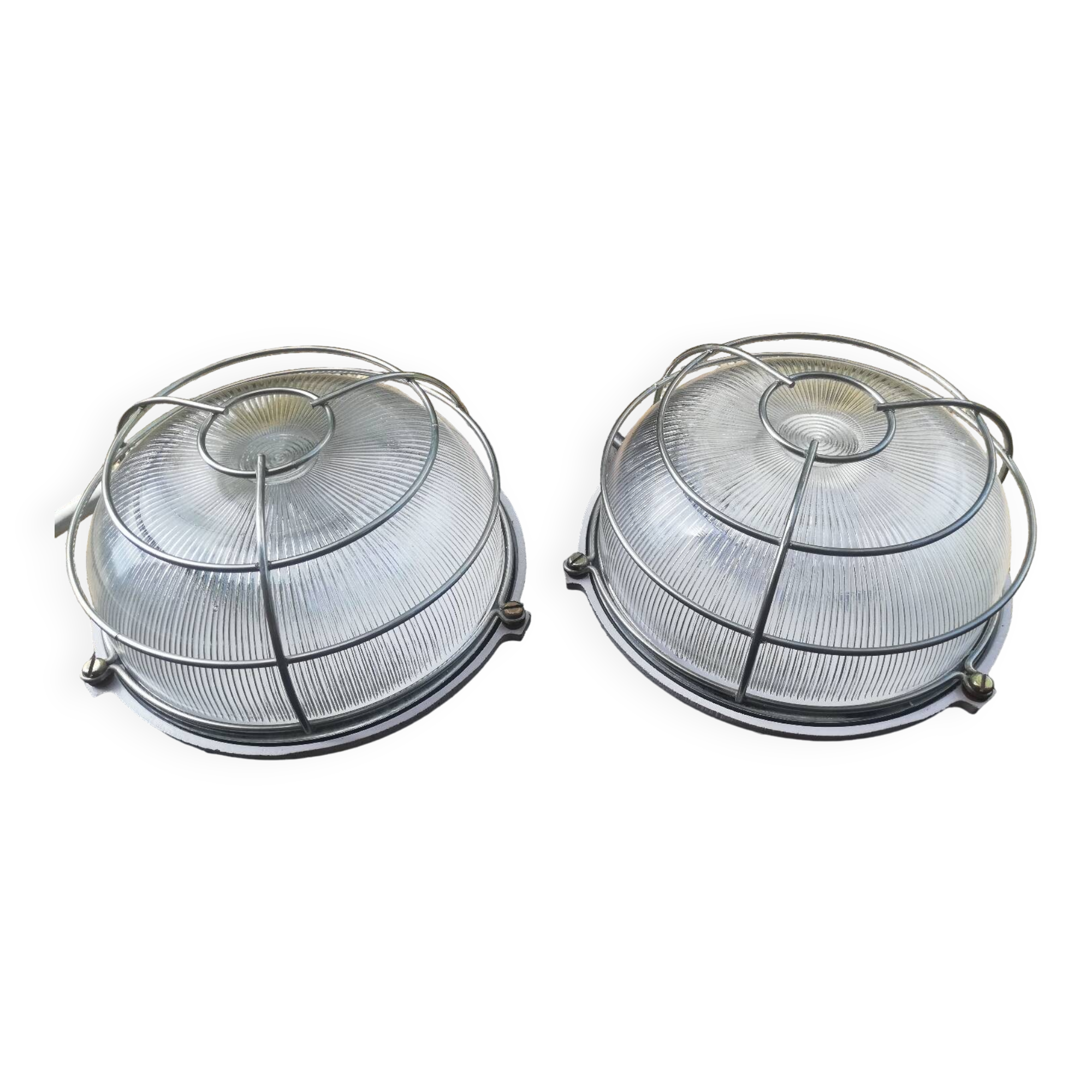 Set of 2 porthole wall lights