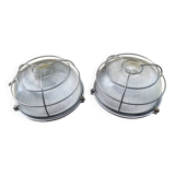 Set of 2 porthole wall lights