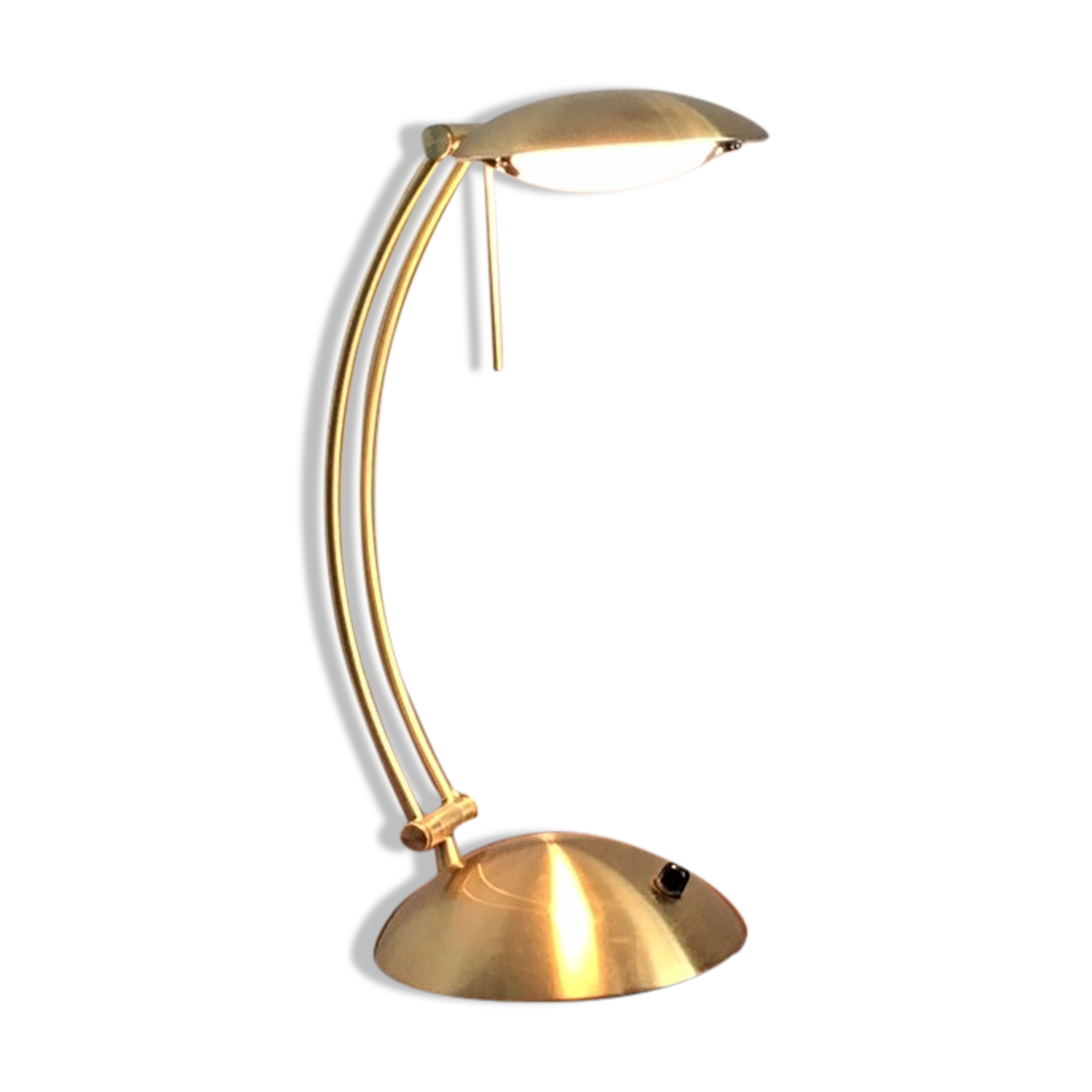 Brass lamp Bauhaus style 45 cm, 1970