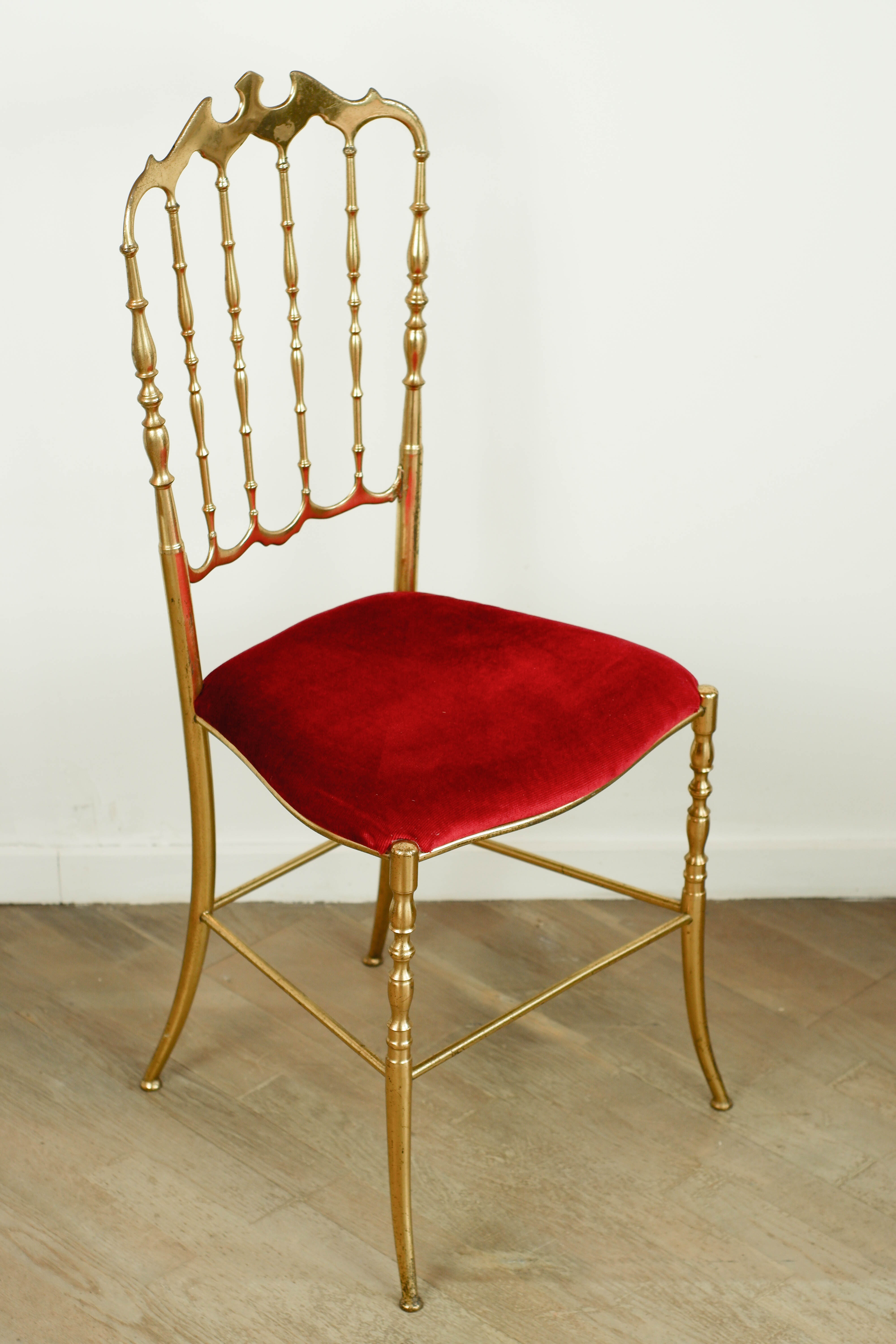 Chiavari brass chair