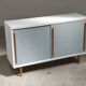 Commode bleue et blanche par Drevopodnik Brno 1960
