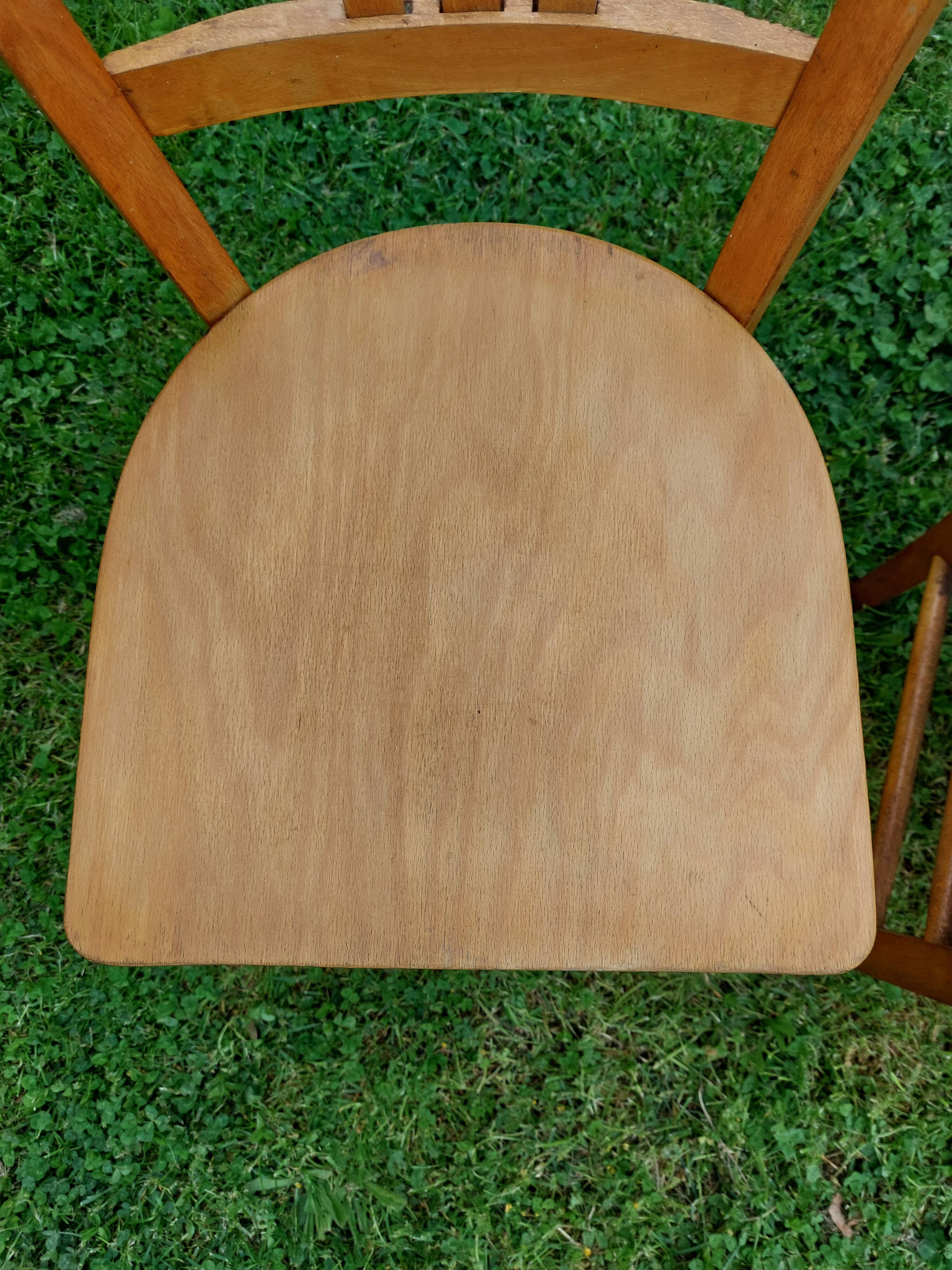 6 sanded bistro chairs