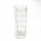 Vase en forme de haricot, en verre pressé transparent, HSG Ząbkowice, Pologne, années 1970
