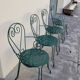 Série de 4 fauteuils de Jardin Fermob en fer ancien