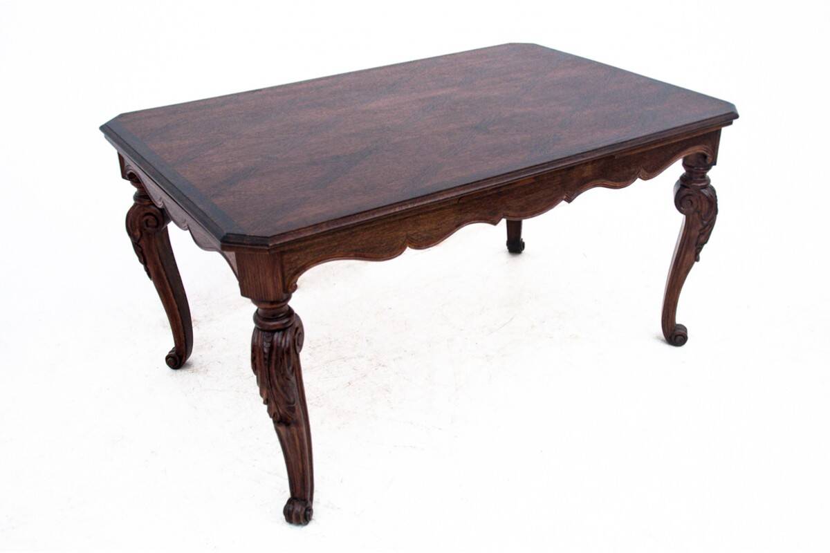 Antique table and chairs from the 19th century, Western Europe.