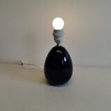 Small Table lamp in dark blue ceramic, made by Søholm ceramics Denmark.