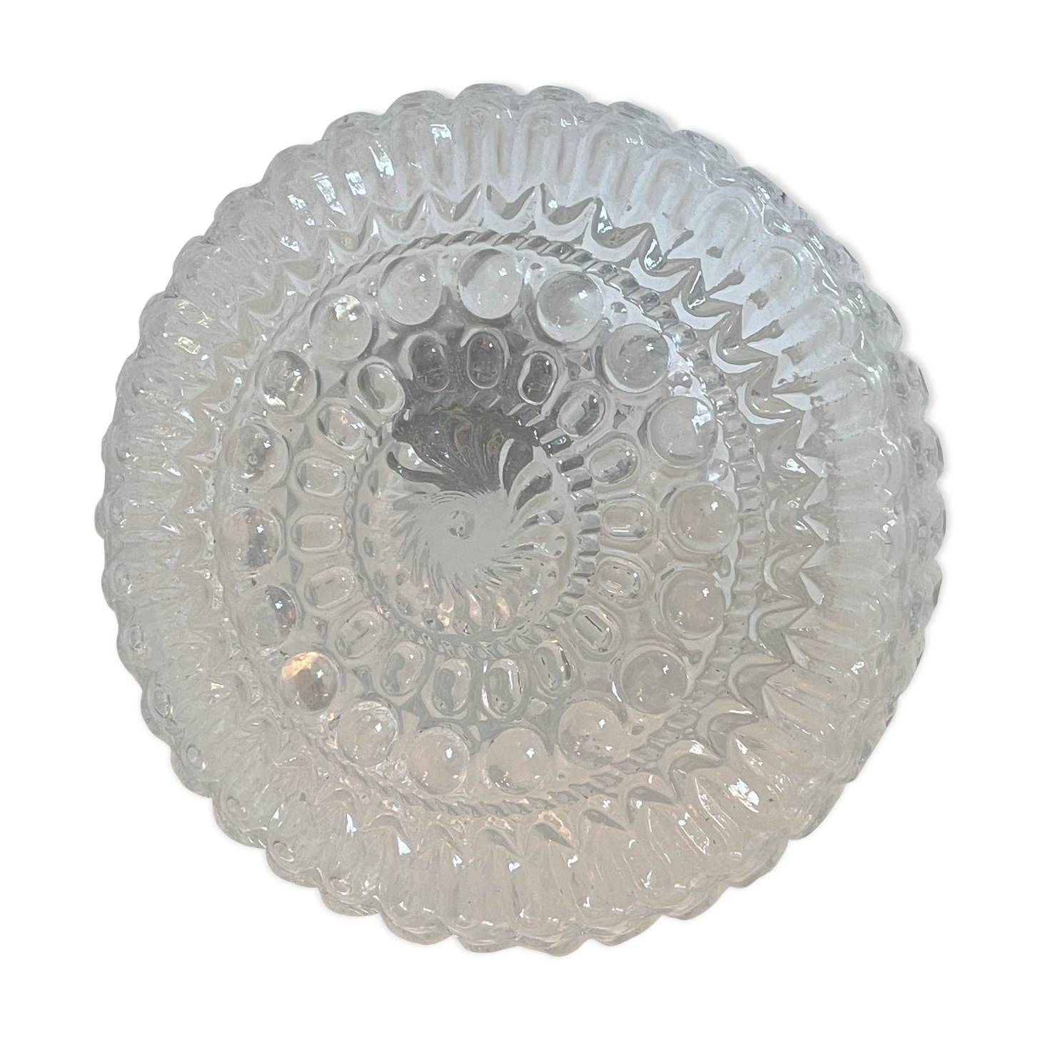 Applique en verre moulé vintage