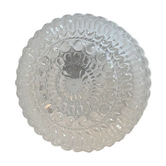 Vintage molded glass wall lamp