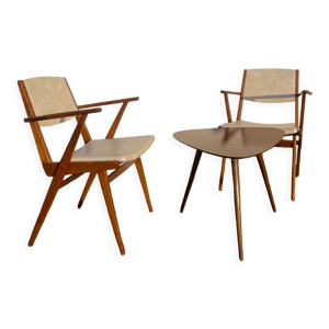 Paire de fauteuils scandinaves