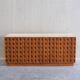 Contemporary Brutalist Carved Wood Sideboard With Travertine Top In review