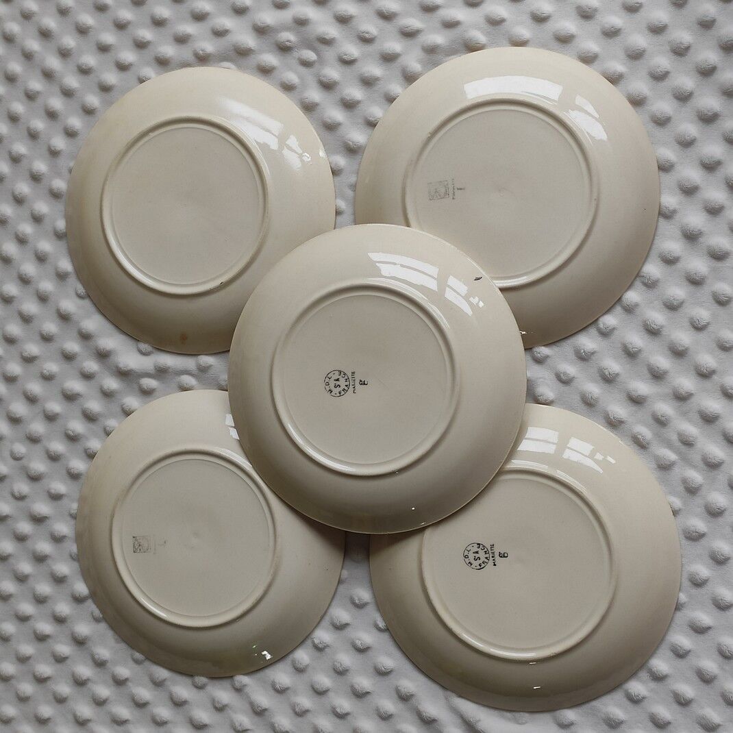 5 Mariette St Amand dessert plates