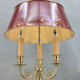 Bouillotte lamp in gilded bronze, Louis XV style, three lights