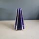 Pyramid vase Art Deco Moulin des Loups & Hamage Nord - blue and silver - Ref 959