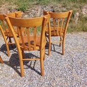 6 bistro chairs, light colour