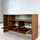 Vintage row or storage cabinet 60s vinyl doors