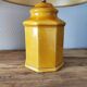 Pair of yellow ceramic lamps, 1980
