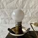 Art Deco bedside lamp - Globe and fawn on marble base