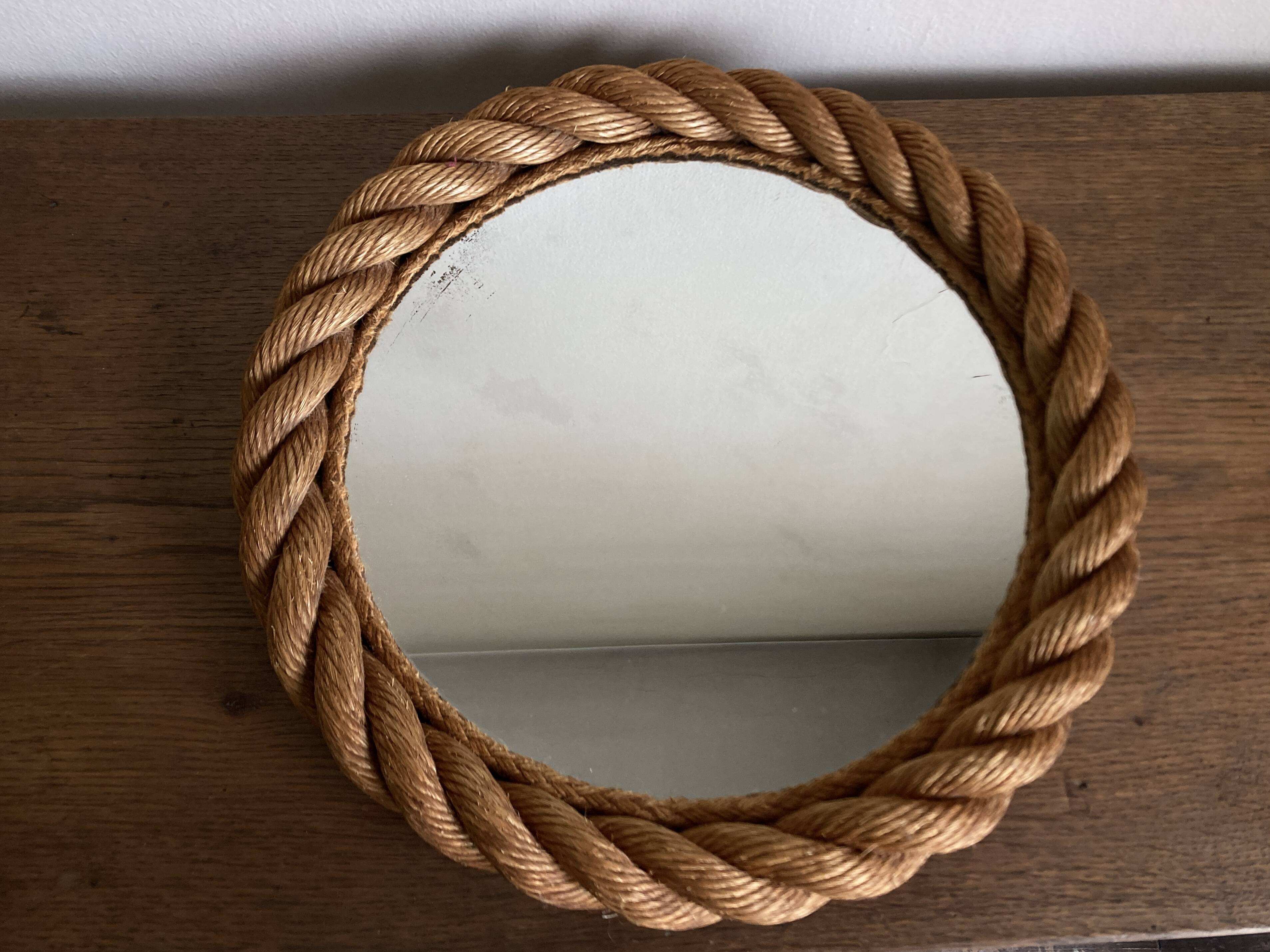 Mid century rope mirror Provence 1950