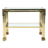 Hollywood Regency Bar Side Table with Casters