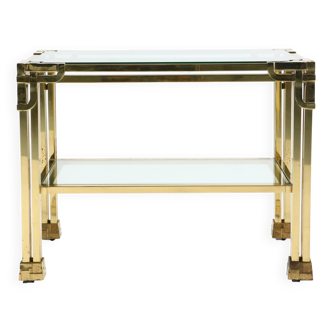 Hollywood Regency Bar Side Table with Casters